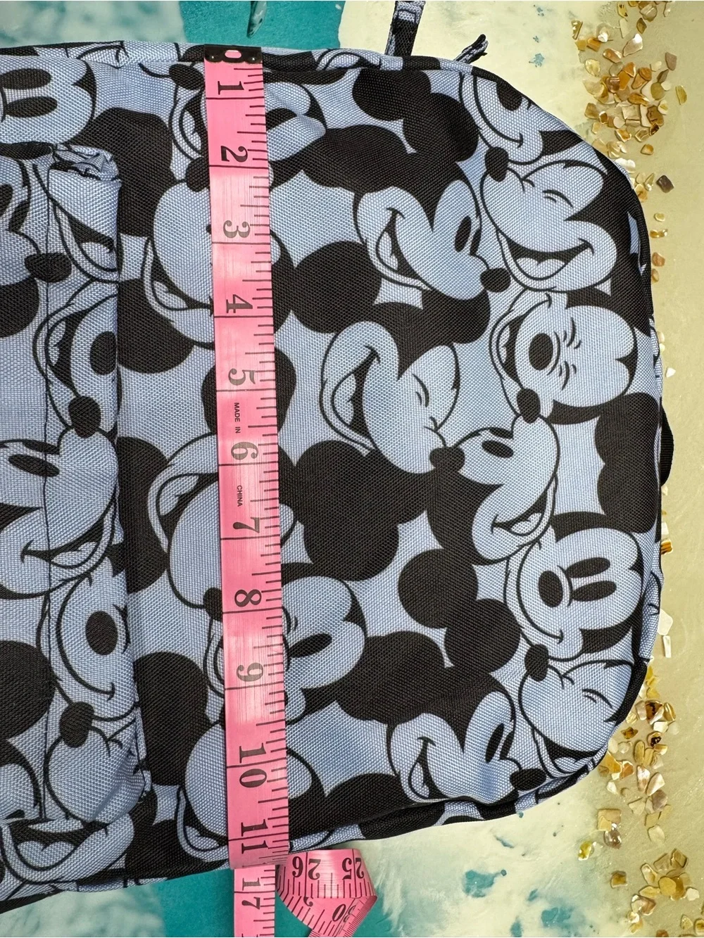 Disney Mickey Faces Backpack - Light Blue & Black